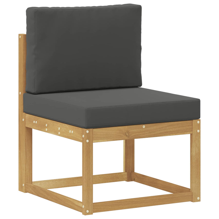 Buiten bankenset 5 Stuk Wit en antracietkleurig Polyester