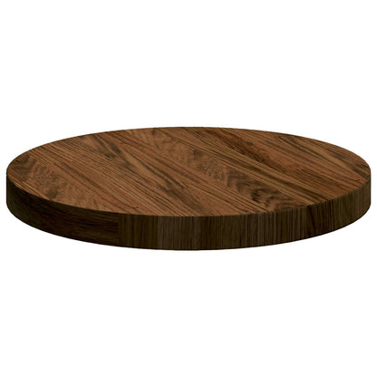 Tafelblad Licht Bruin Ø 30 x 2,5 cm Massief Eikenhout