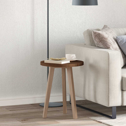 Tafelblad Licht Bruin Ø 40 x 2,5 cm Massief Eikenhout