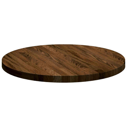 Tafelblad Licht Bruin Ø 50 x 2,5 cm Massief Eikenhout