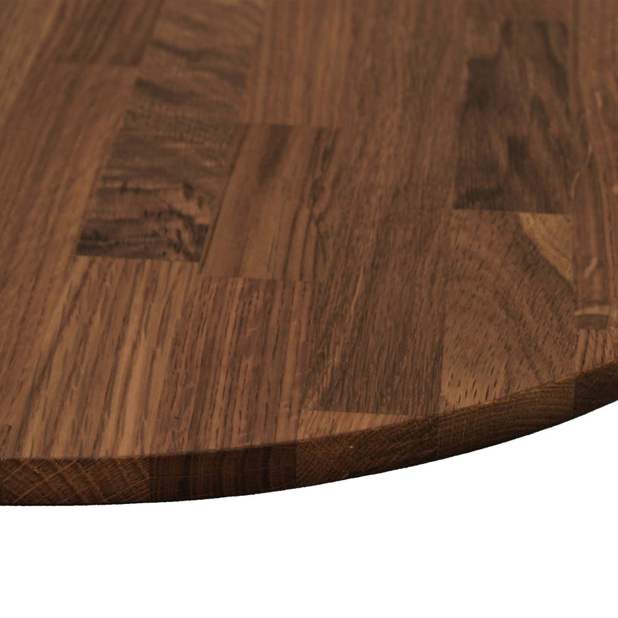Tafelblad Licht Bruin Ø 70 x 2,5 cm Massief Eikenhout