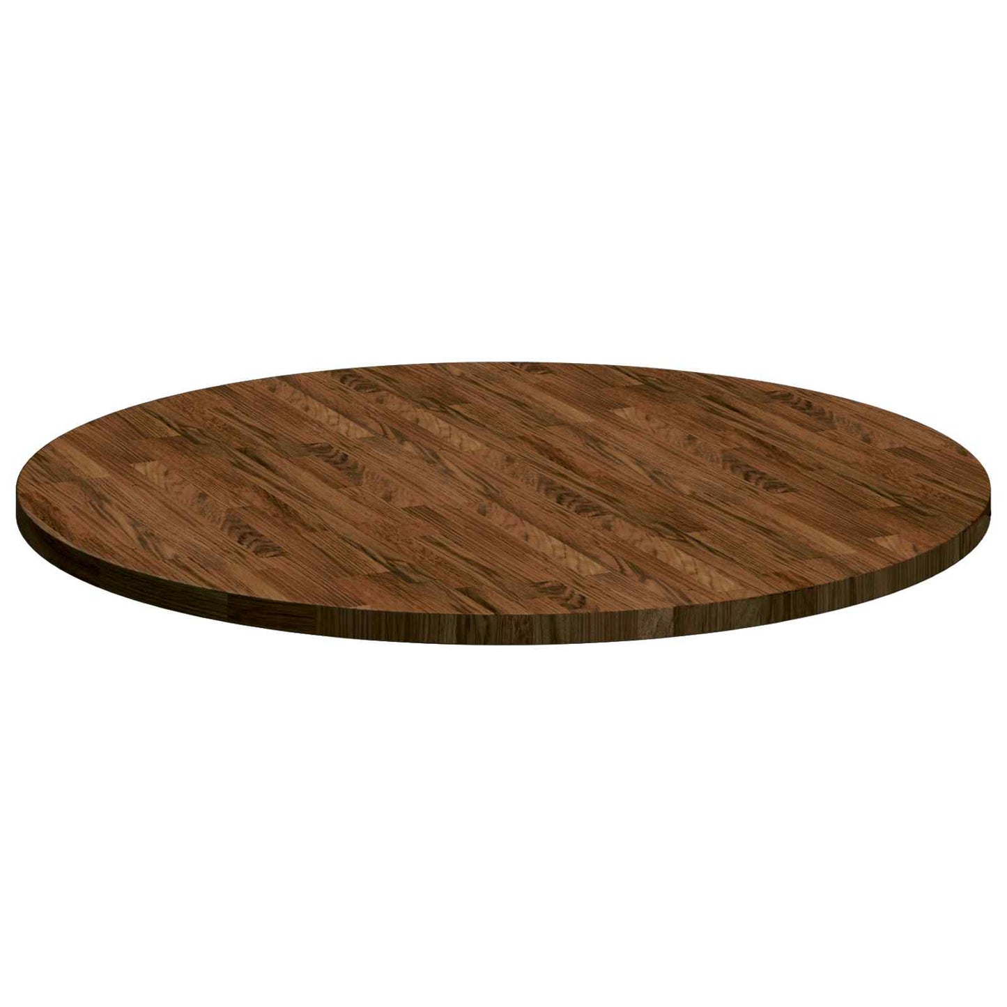 Tafelblad Licht Bruin Ø 90 x 2,5 cm Massief Eikenhout