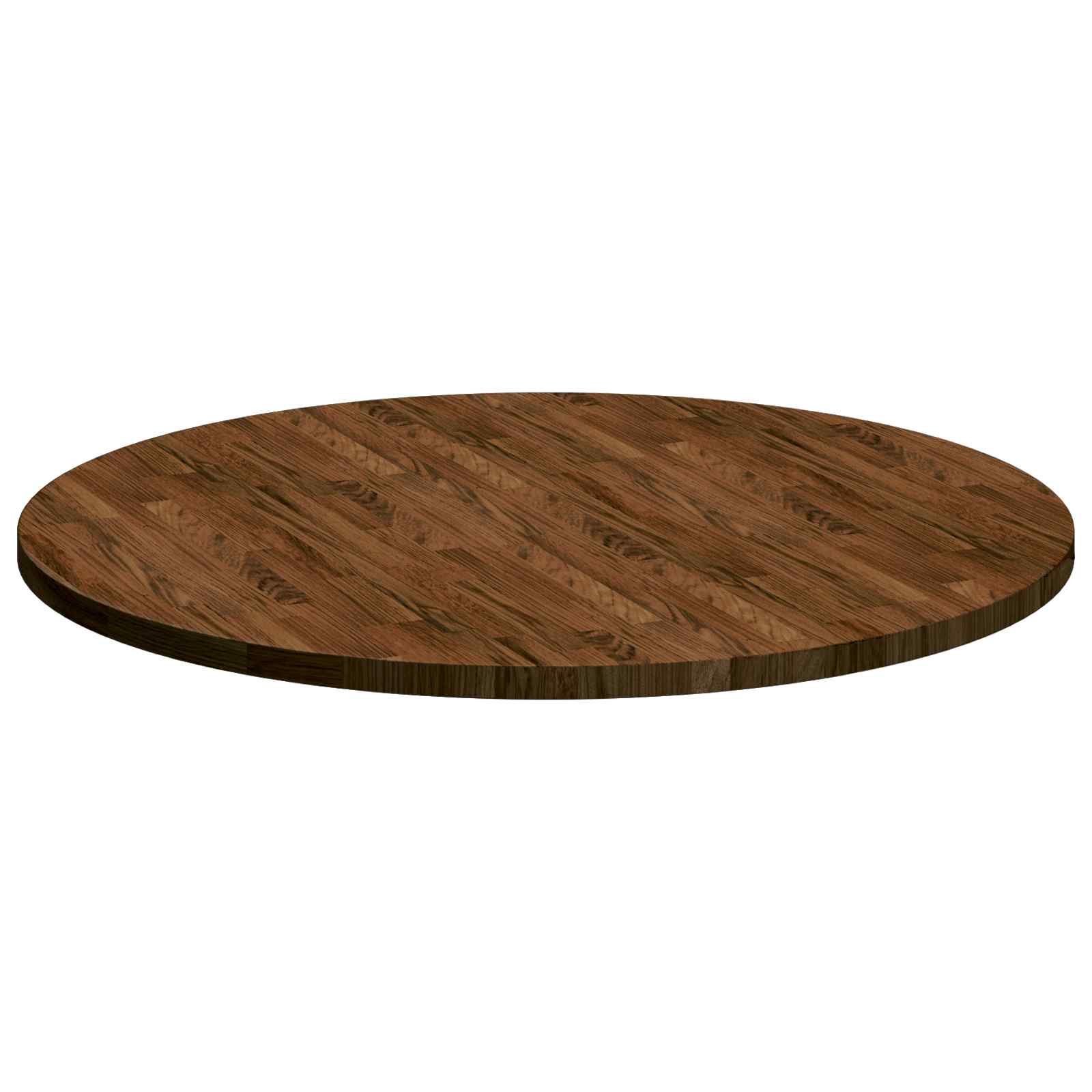 Tafelblad Licht Bruin Ø 90 x 2,5 cm Massief Eikenhout