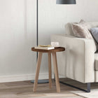 Tabletop Dark Brown Ø 50 x 2.5 cm Solid Oak