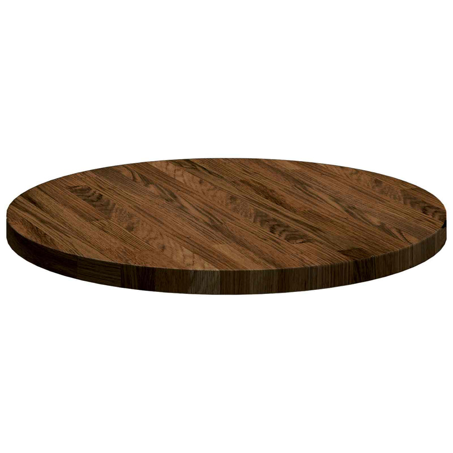 Tafelblad Donkerbruin Ø 50 x 2,5 cm Massief Eikenhout