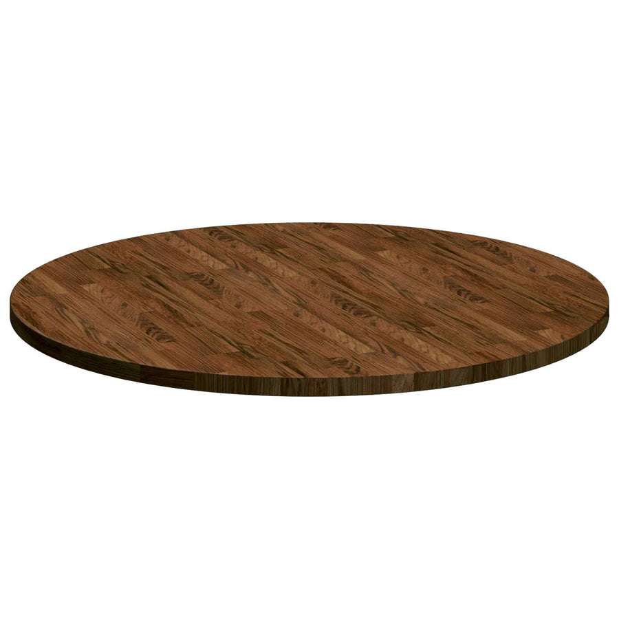 Tafelblad Donkerbruin Ø 90 x 2,5 cm Massief Eikenhout