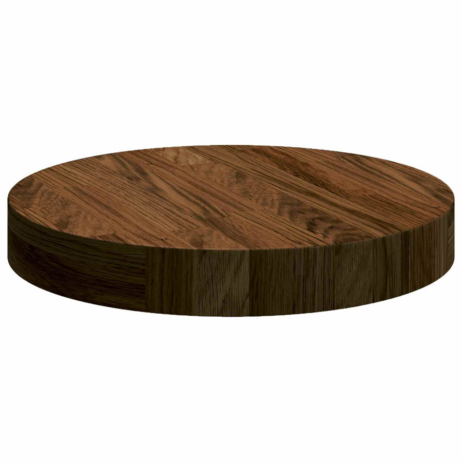 Tafelblad Licht Bruin Ø 30 x 4 cm Massief Eikenhout