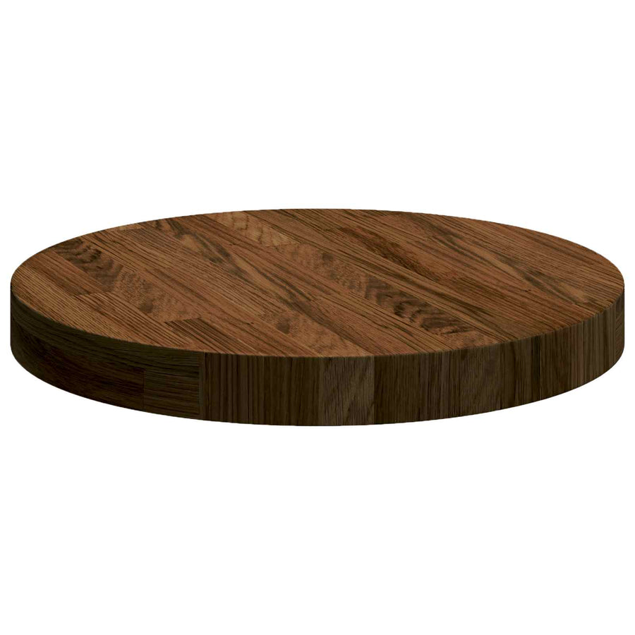 Tafelblad Licht Bruin Ø 40 x 4 cm Massief Eikenhout