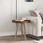 Tabletop Light Brown Ø 50 x 4 cm Solid Oak