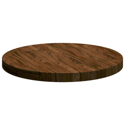 Tafelblad Licht Bruin Ø 60 x 4 cm Massief Eikenhout
