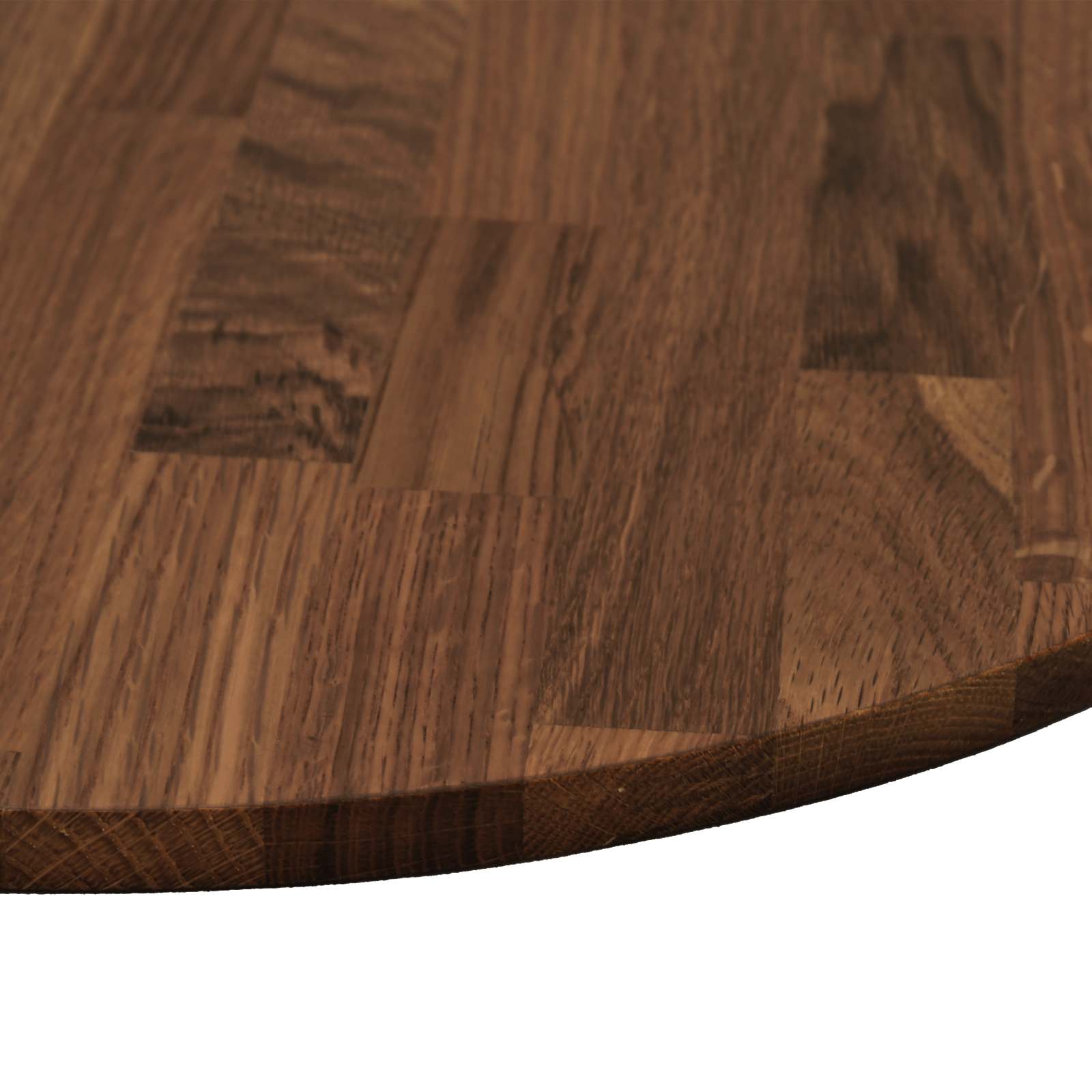 Tafelblad Licht Bruin Ø 80 x 4 cm Massief Eikenhout