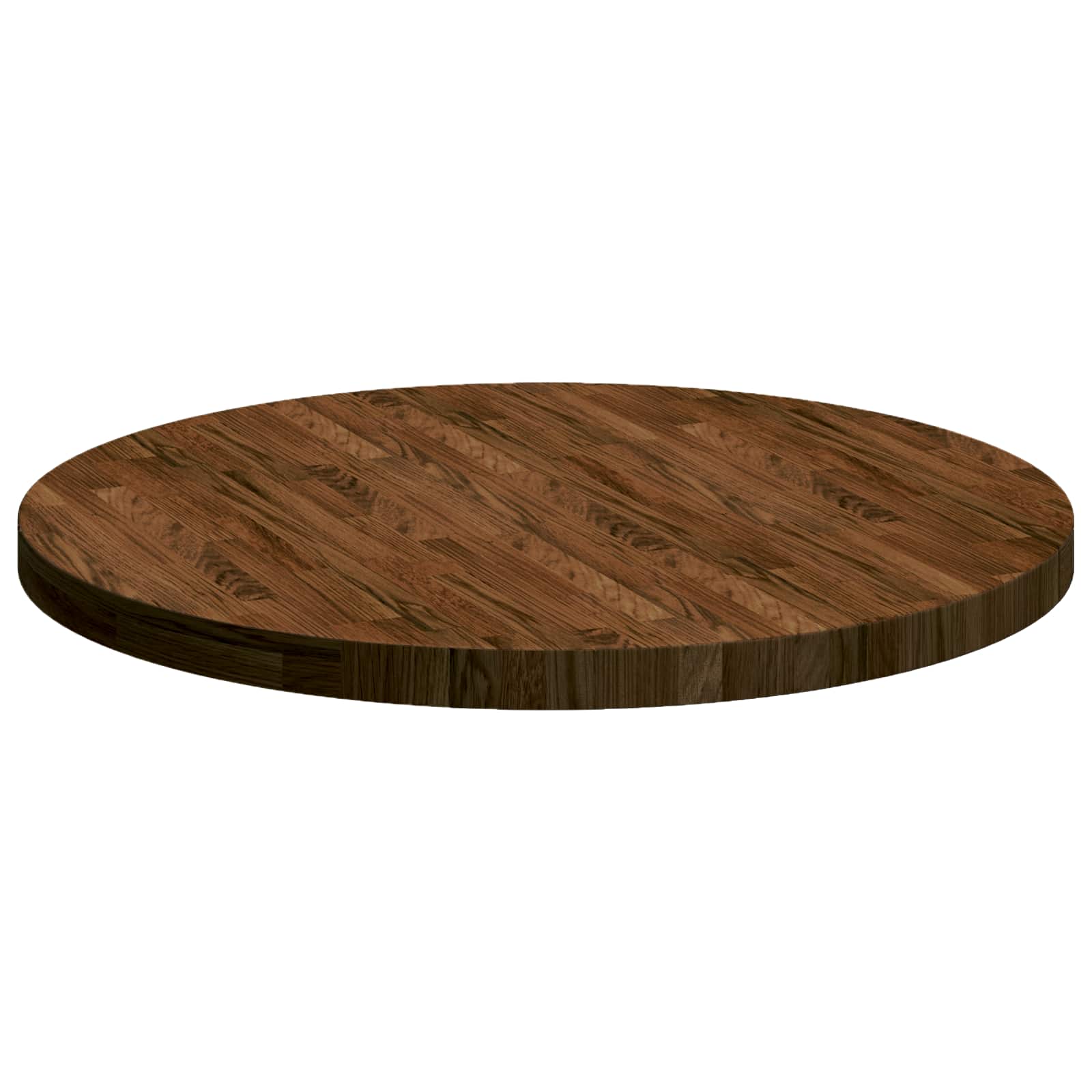 Tafelblad Licht Bruin Ø 80 x 4 cm Massief Eikenhout