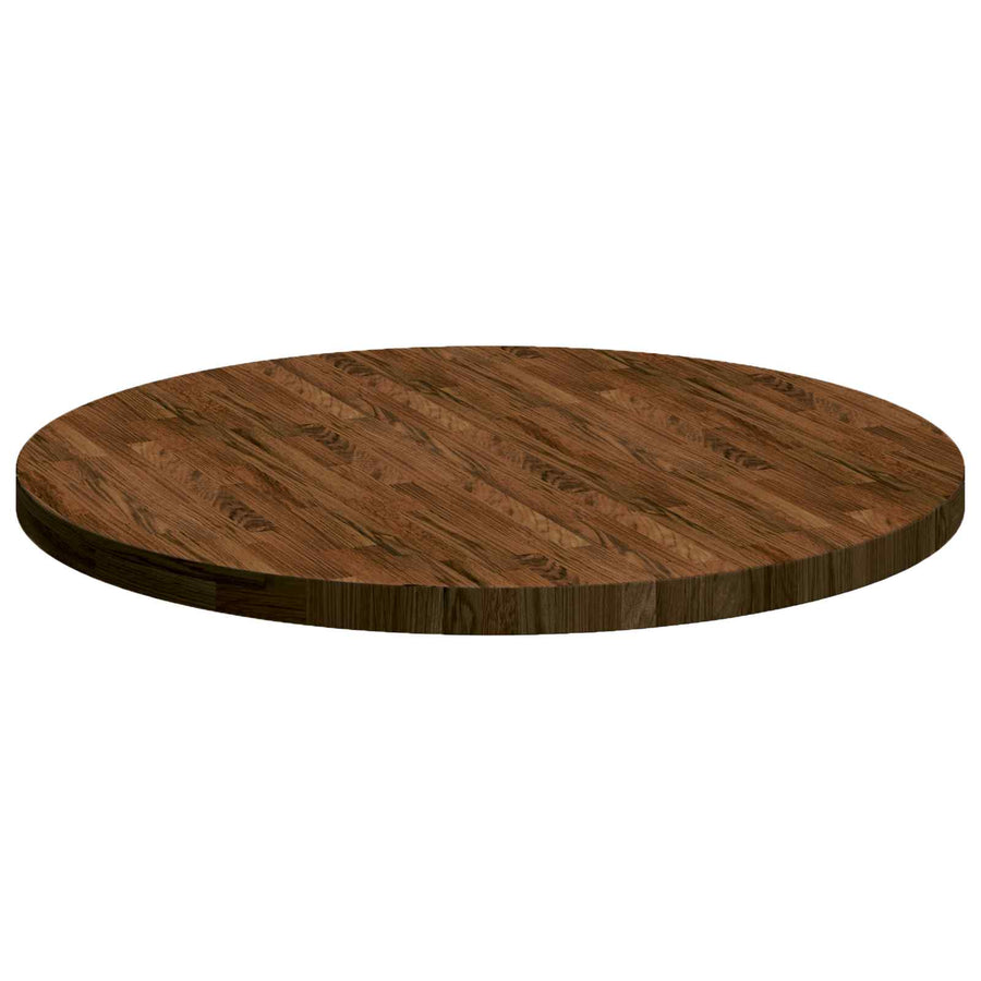 Tafelblad Licht Bruin Ø 90 x 4 cm Massief Eikenhout