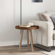Tafelblad rond 50 cm massief eikenhout donkerbruin