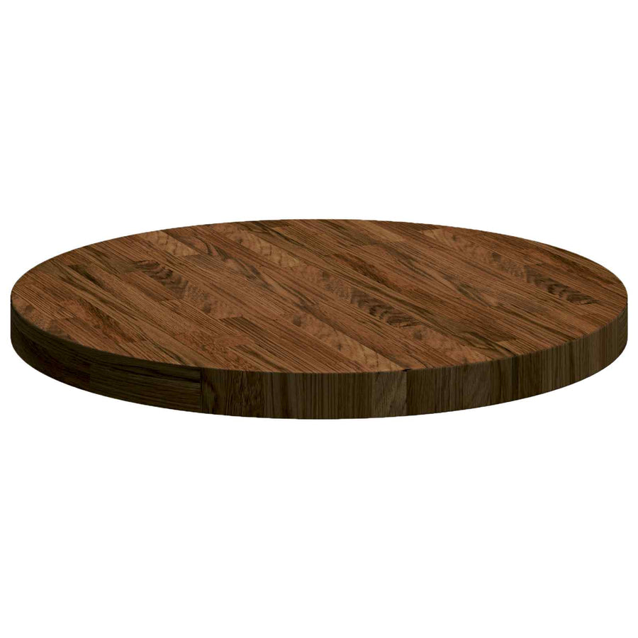 Tafelblad Donkerbruin Ø 60 x 4 cm Massief Eikenhout