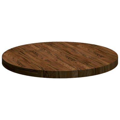 Tafelblad Donkerbruin Ø 70 x 4 cm Massief Eikenhout