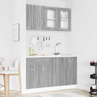 Kitchen Cabinet Set Lyon 4 pcs Grey Sonoma 140 x 46 x 81.5 cm