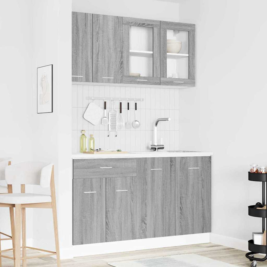 Keukenkastenset Lyon 4 pcs Grijs sonoma 140 x 46 x 81.5 cm