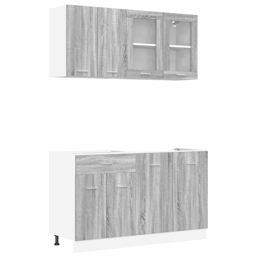Keukenkastenset Lyon 4 pcs Grijs sonoma 140 x 46 x 81.5 cm