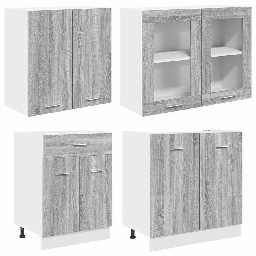 Keukenkastenset Lyon 4 pcs Grijs sonoma 140 x 46 x 81.5 cm