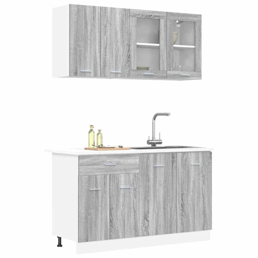 Keukenkastenset Lyon 4 pcs Grijs sonoma 140 x 46 x 81.5 cm
