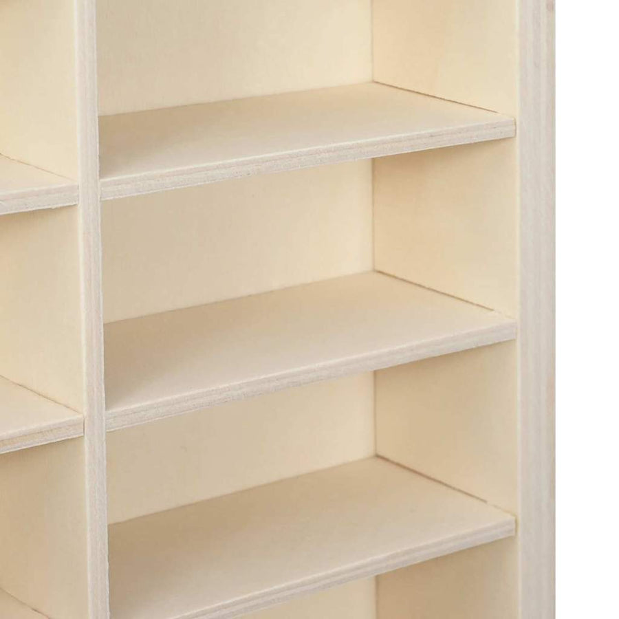 Muurdisplaykast met plank Beige 98 x 4,5 x 55 cm Bewerkt hout