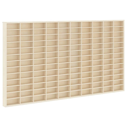 Muurdisplaykast met plank Beige 98 x 4,5 x 55 cm Bewerkt hout