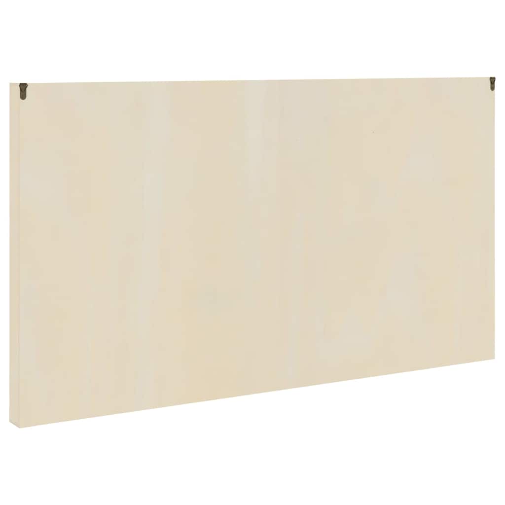 Muurdisplaykast met plank Beige 98 x 4,5 x 55 cm Bewerkt hout