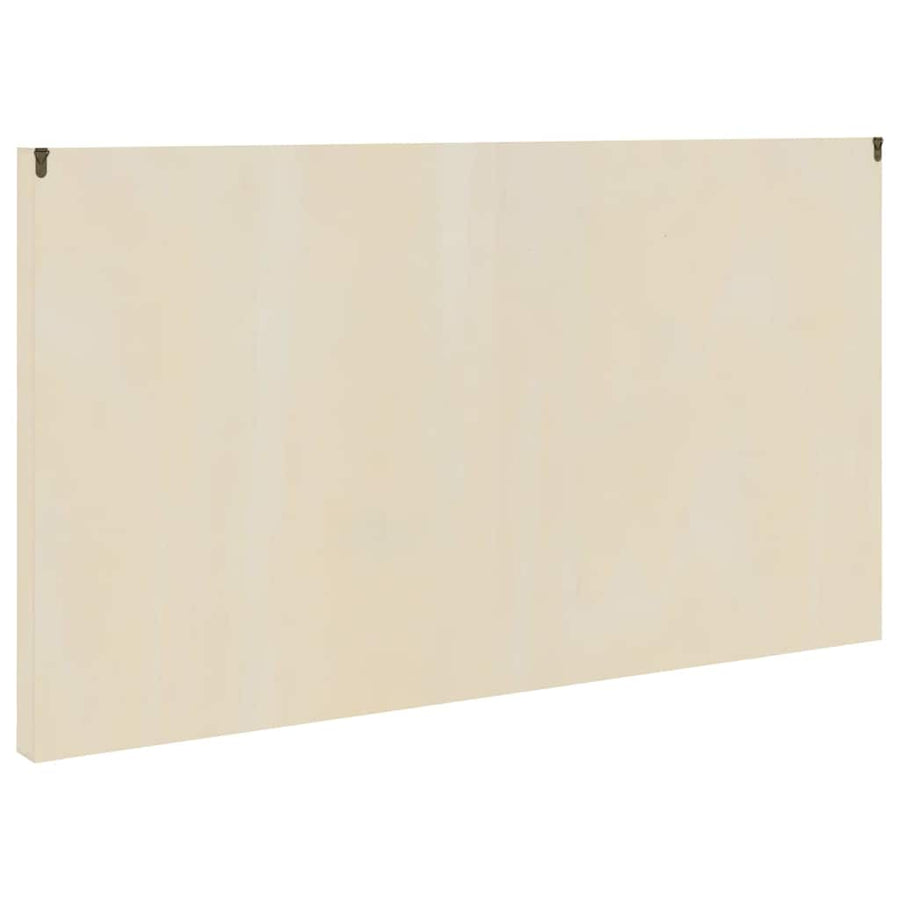 Muurdisplaykast met plank Beige 98 x 4,5 x 55 cm Bewerkt hout