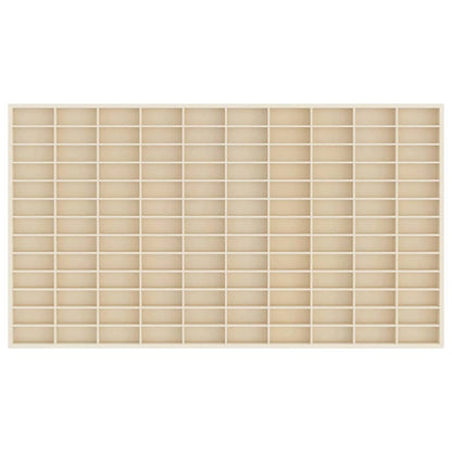 Muurdisplaykast met plank Beige 98 x 4,5 x 55 cm Bewerkt hout