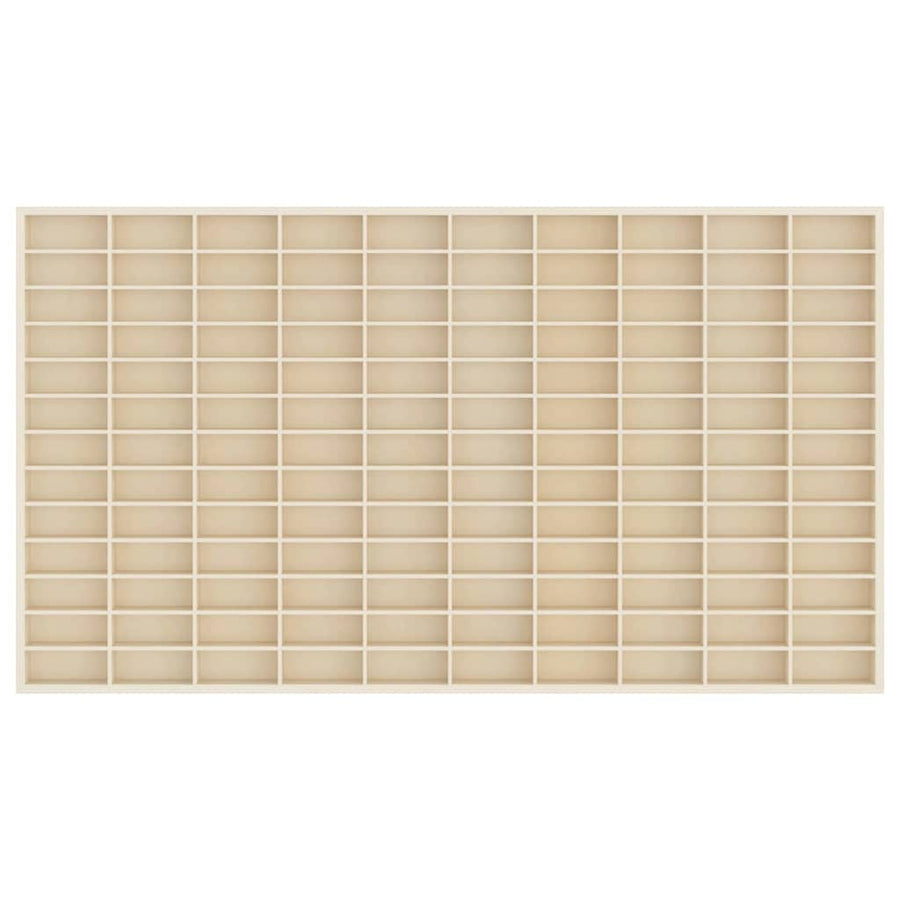Muurdisplaykast met plank Beige 98 x 4,5 x 55 cm Bewerkt hout
