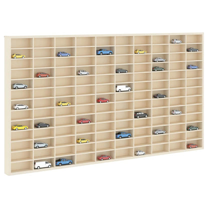 Muurdisplaykast met plank Beige 98 x 4,5 x 55 cm Bewerkt hout