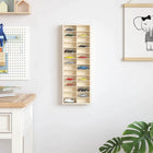 Wall Display Cabinet with Shelf Beige 21 x 4.5 x 59 cm Engineered Wood