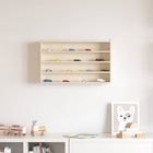 Wall Display Cabinet with Shelf Beige 60 x 8.5 x 37 cm Engineered Wood