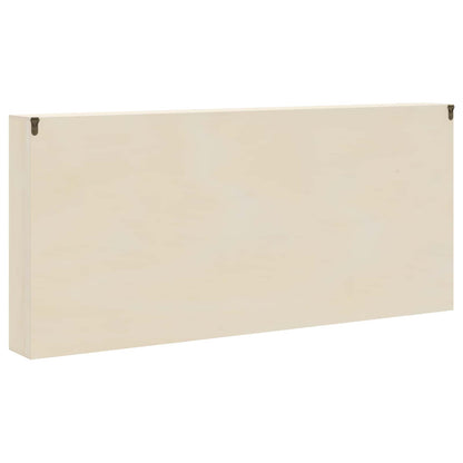 Muurdisplaykast met plank Beige 80 x 8,5 x 36 cm Bewerkt hout