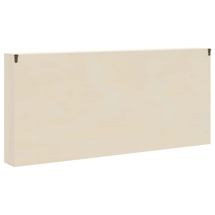 Muurdisplaykast met plank Beige 80 x 8,5 x 36 cm Bewerkt hout