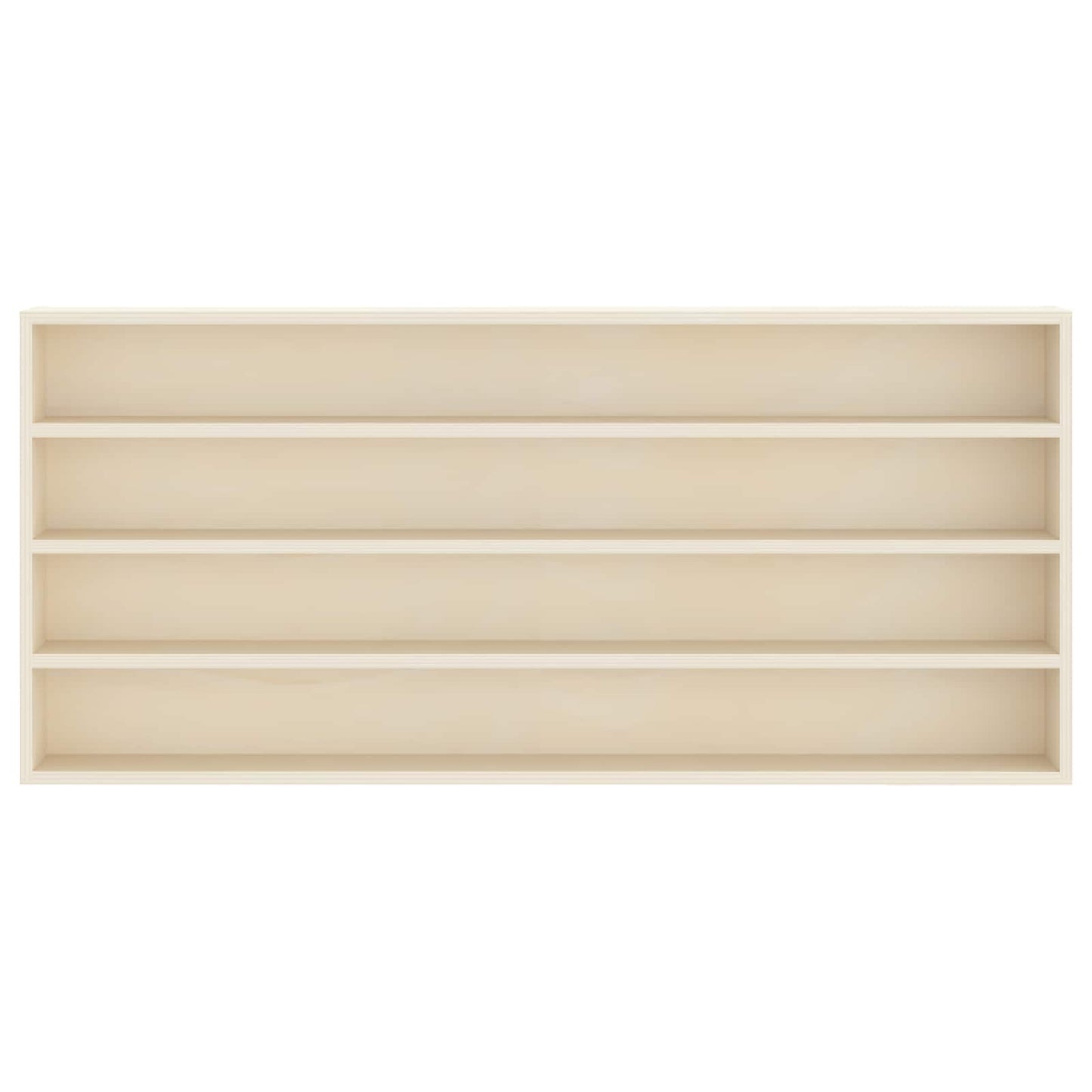 Muurdisplaykast met plank Beige 80 x 8,5 x 36 cm Bewerkt hout
