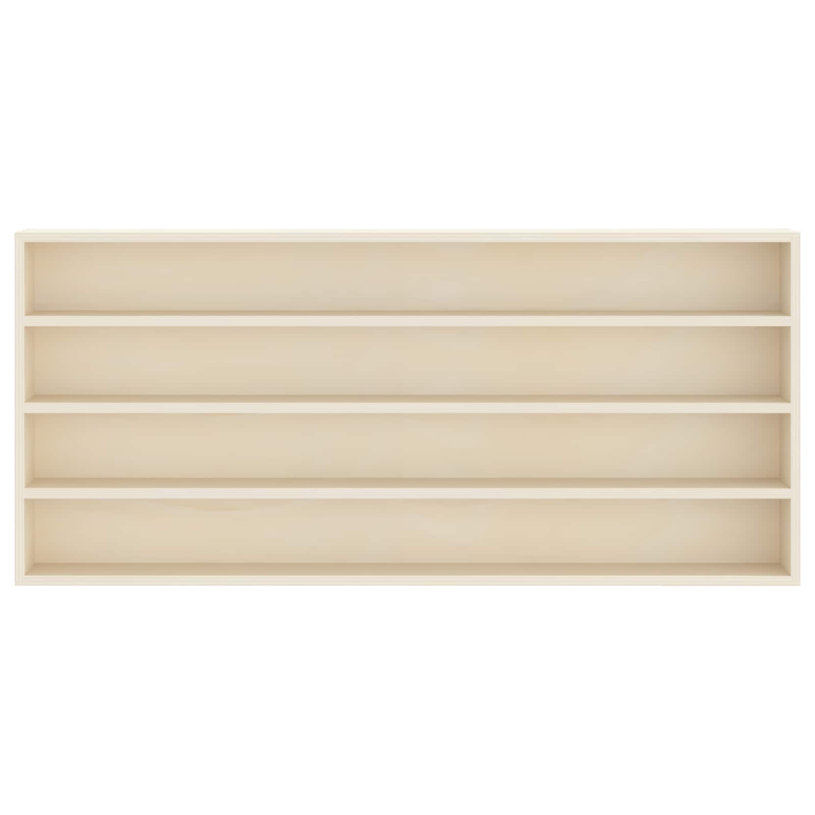 Muurdisplaykast met plank Beige 80 x 8,5 x 36 cm Bewerkt hout