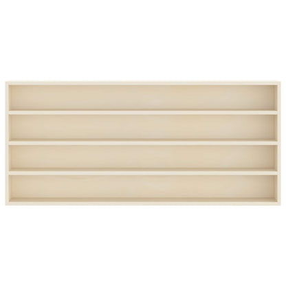 Muurdisplaykast met plank Beige 80 x 8,5 x 36 cm Bewerkt hout