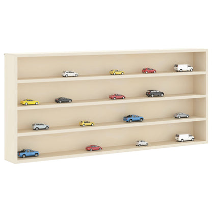 Muurdisplaykast met plank Beige 80 x 8,5 x 36 cm Bewerkt hout