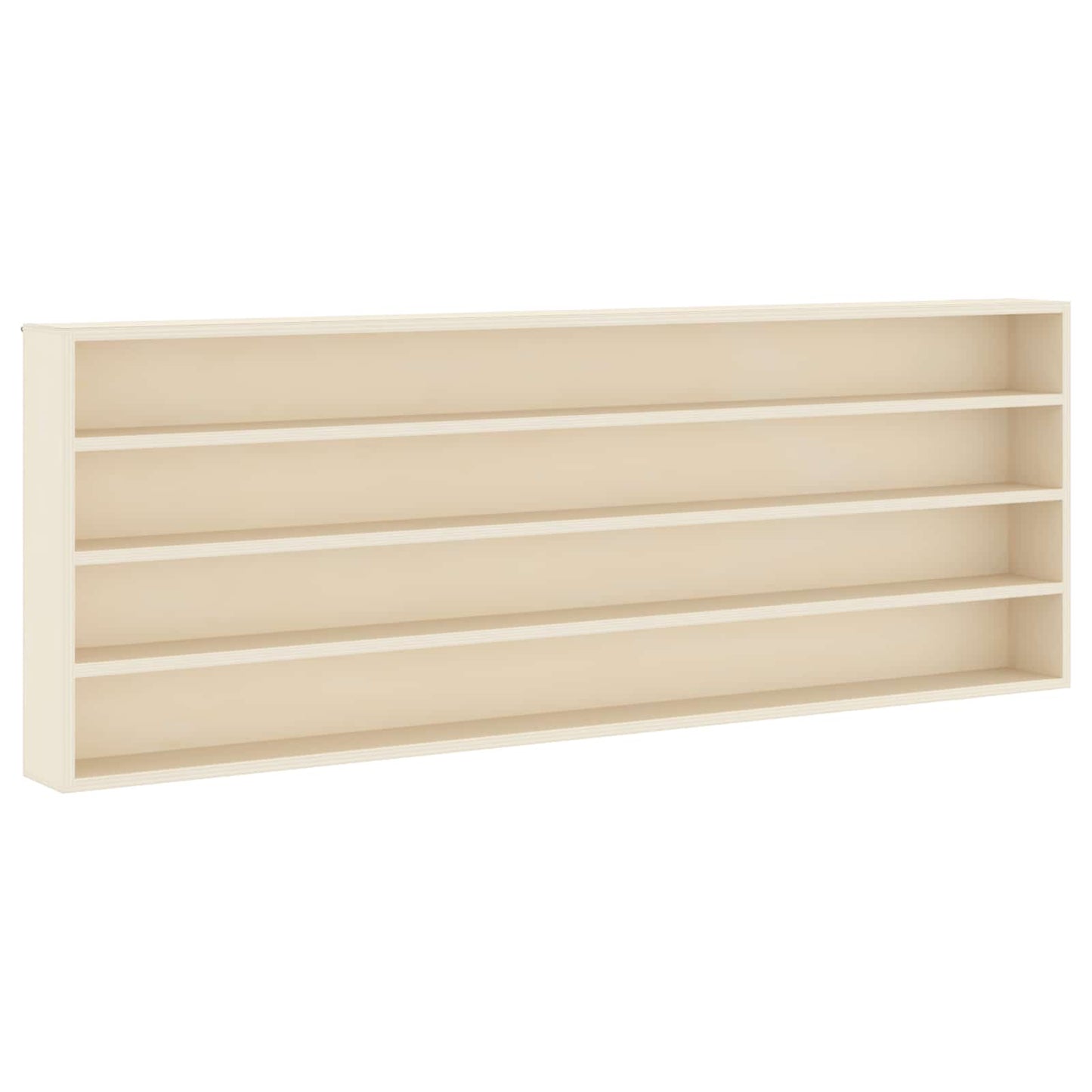 Muurdisplaykast met plank Beige 100 x 8,5 x 36 cm Bewerkt hout