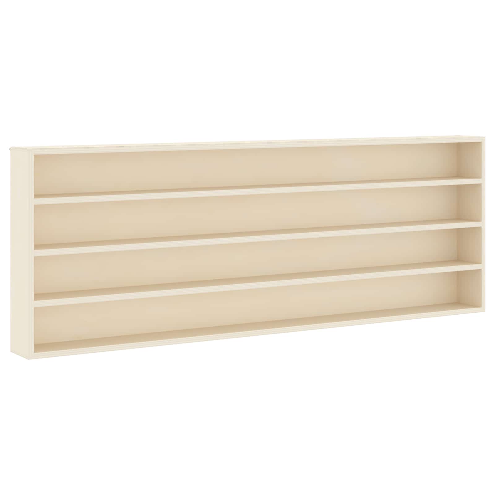Muurdisplaykast met plank Beige 100 x 8,5 x 36 cm Bewerkt hout
