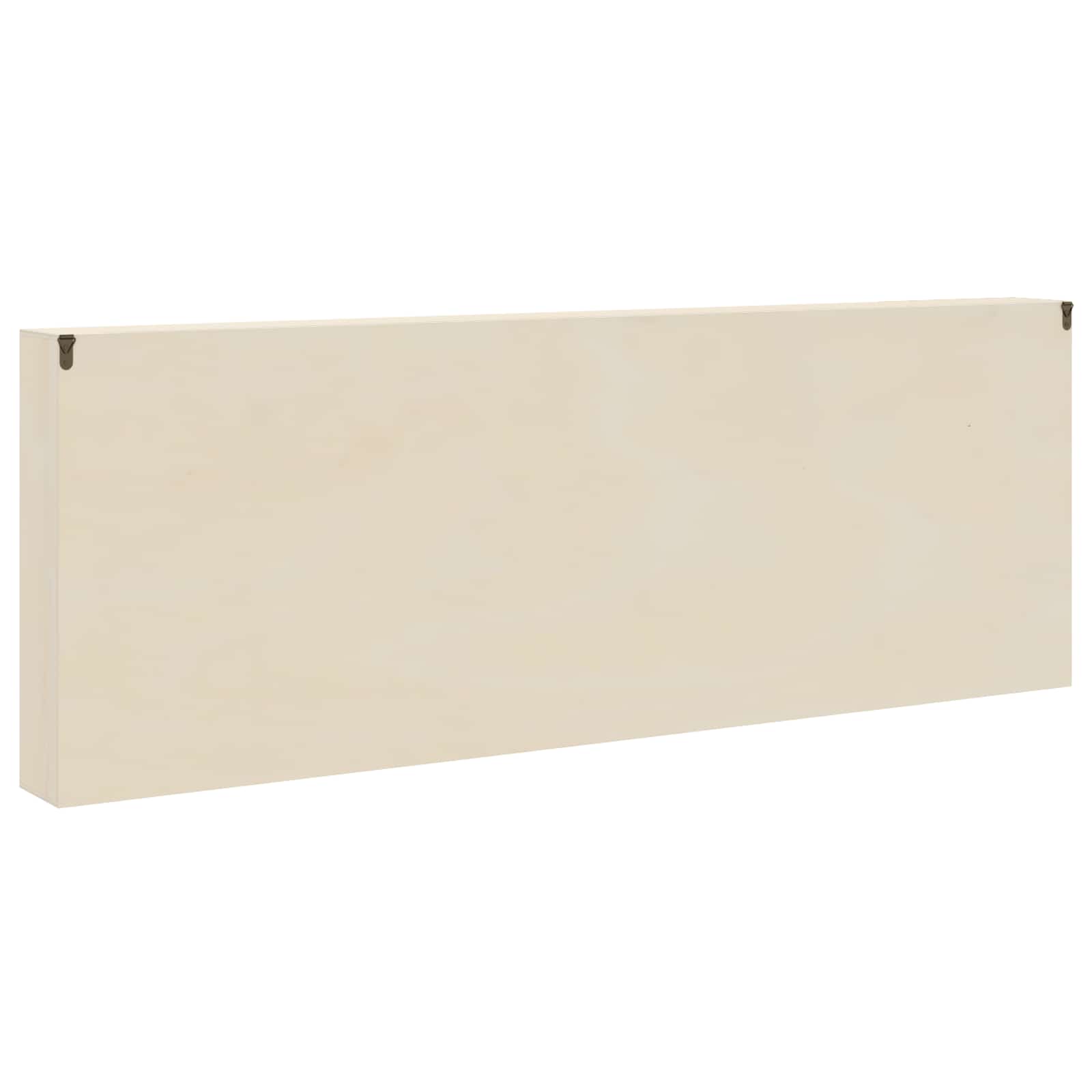 Muurdisplaykast met plank Beige 100 x 8,5 x 36 cm Bewerkt hout