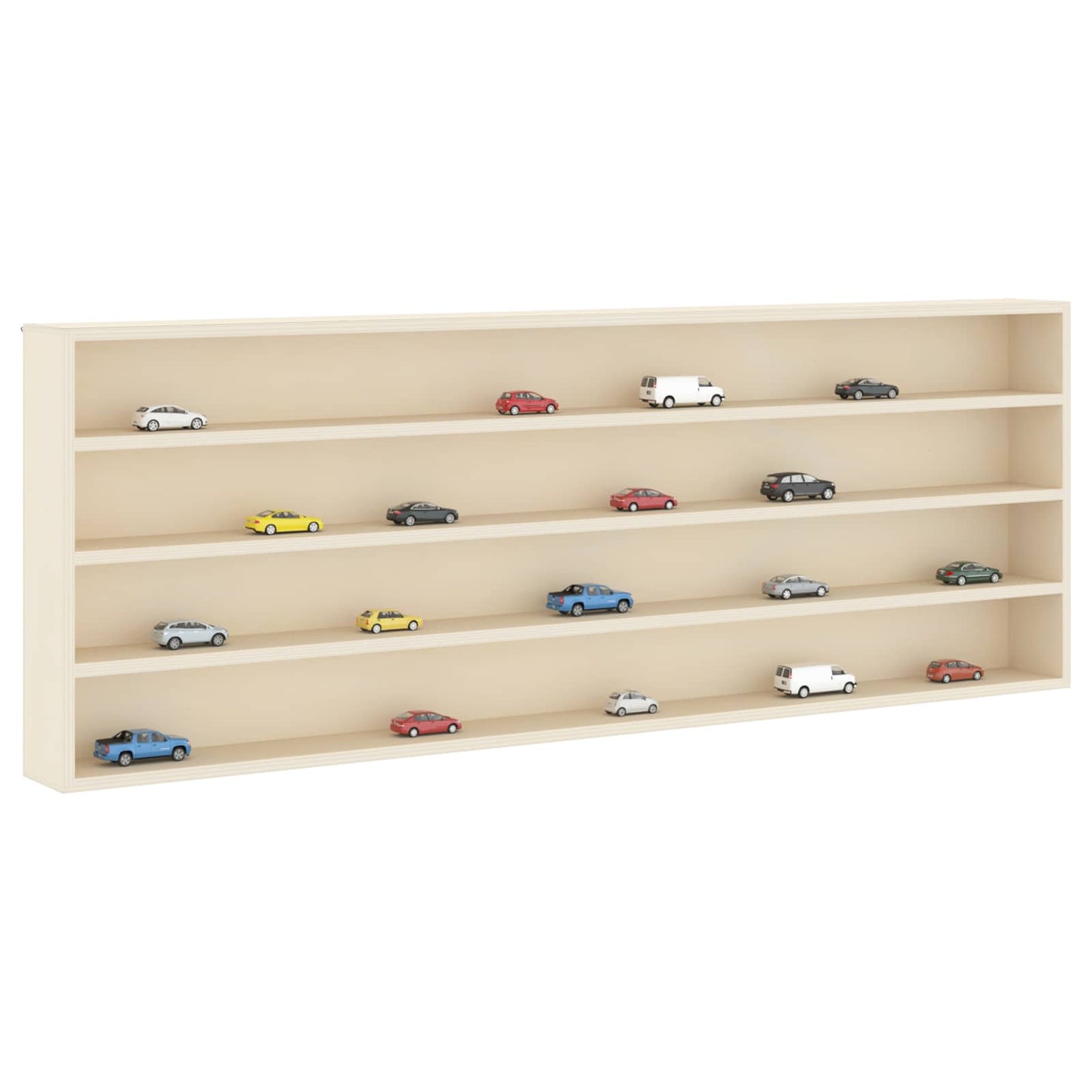 Muurdisplaykast met plank Beige 100 x 8,5 x 36 cm Bewerkt hout