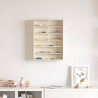 Wall Display Cabinet with Shelf Beige 40 x 8.5 x 54 cm Plywood