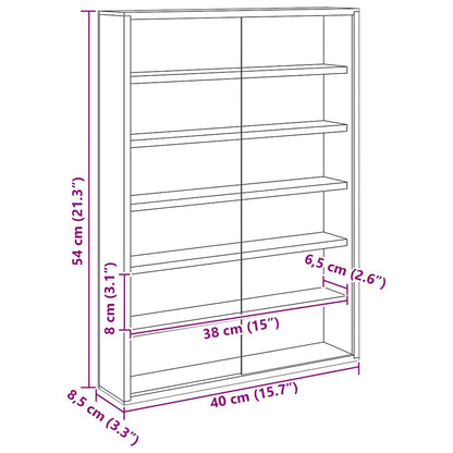 Houten verzameldisplaycase Bruin 40 x 8.5 x 54 cm Multiplex