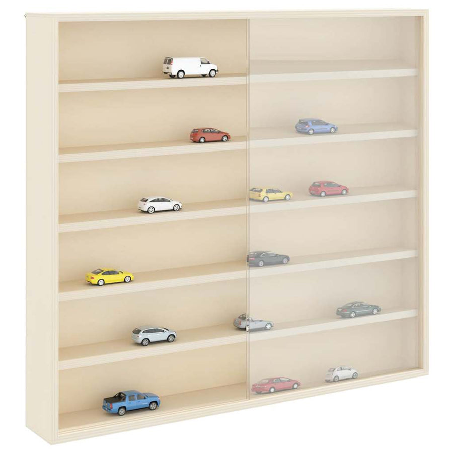 Muurdisplaykast met plank Beige 60 x 8,5 x 54 cm Multiplex