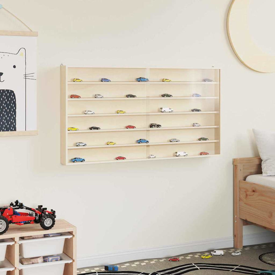 Muurdisplaykast met plank Beige 100 x 8,5 x 54 cm Multiplex