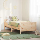 Bedframe 80x200 cm massief grenenhout bruin