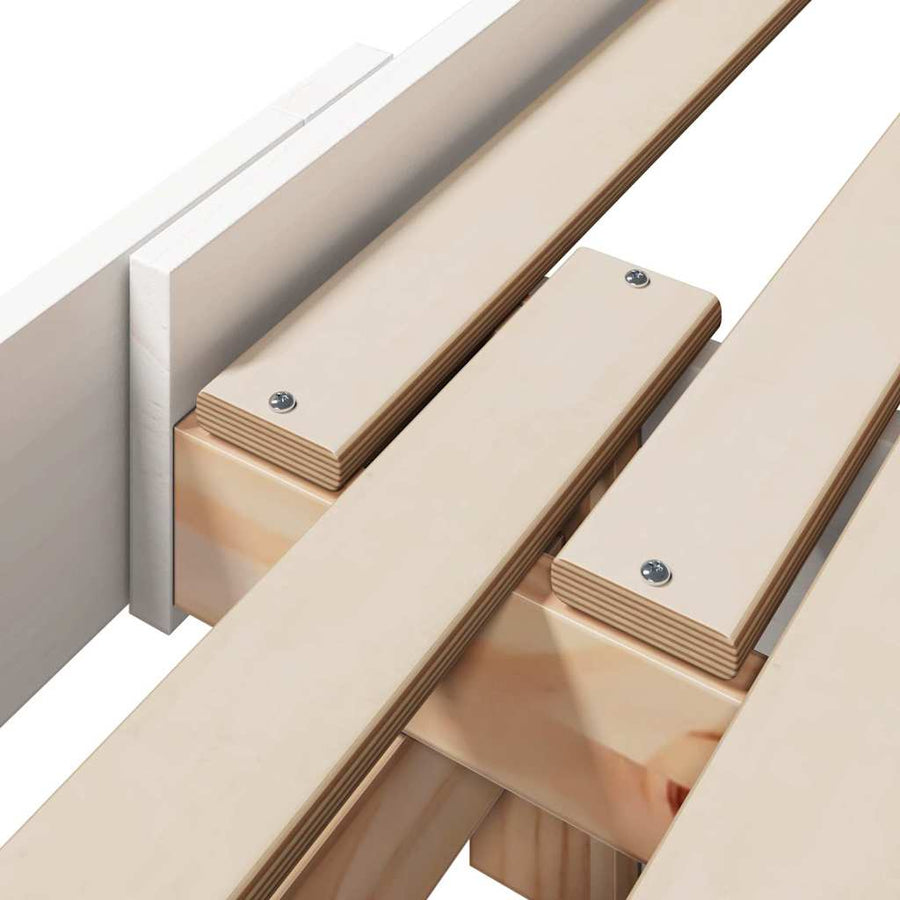 Uitbreidbaar Bedframe voor Kinderen Wit 80 x 130 / 165 / 200 cm